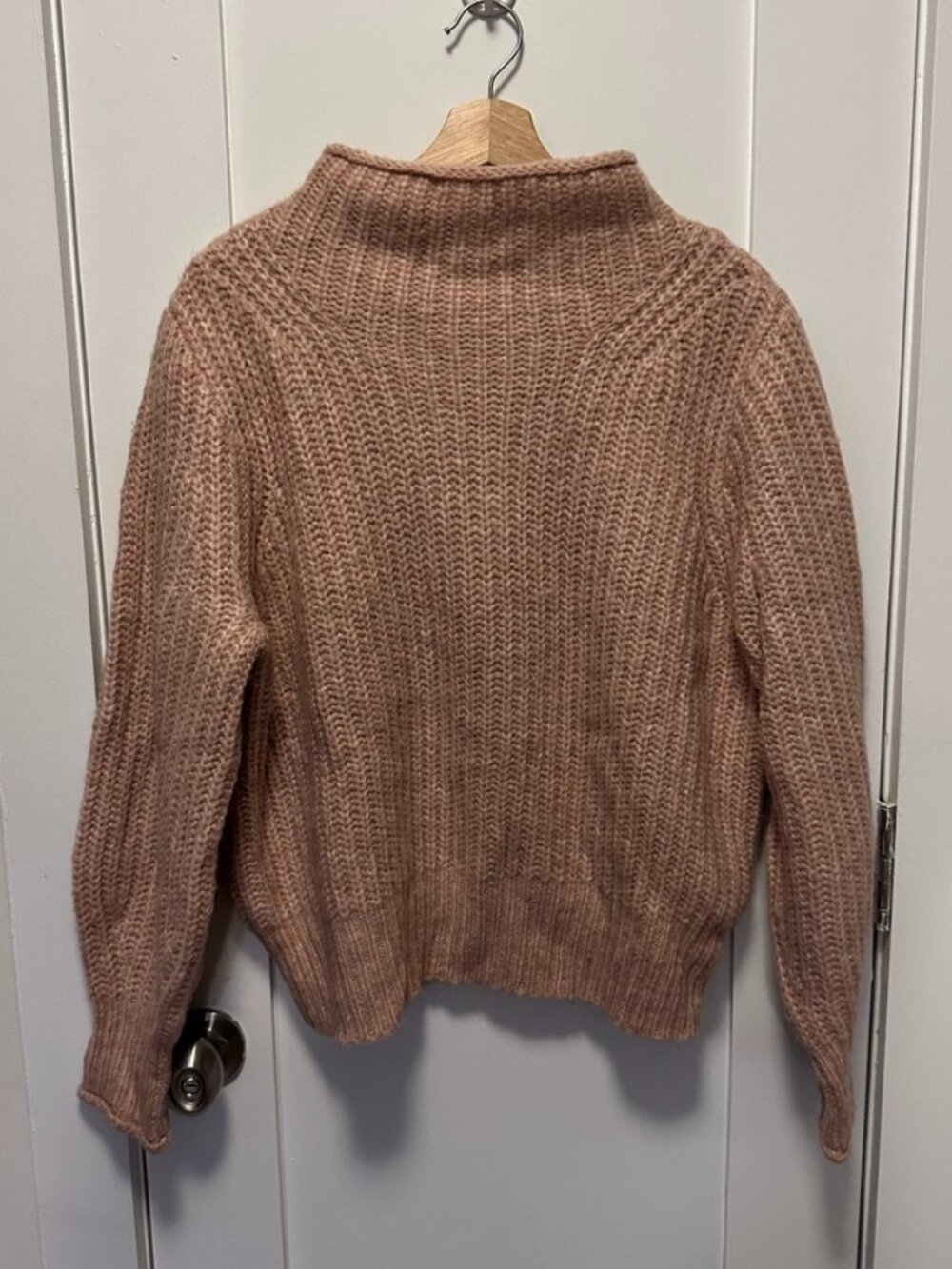 Madewell Light Pink Wool Blend Chunky Knit Sweater - Size M